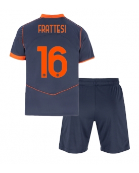 Billige Fotballdrakt Inter Milan Davide Frattesi #16 Replika Tredjedraktsett Barn 2025-26 Kortermet (med bukser)